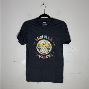 Make Market Charcoal Gray "Summer Vibes" T-Shirt Size Small